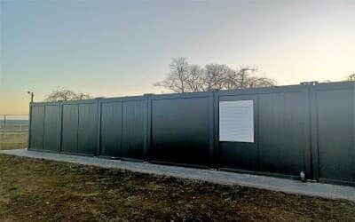 Pawilon Biurowy Z Kontenerów Zachód Słońca Pawilon Biurowy Z Kontenerów Zachód Słońca