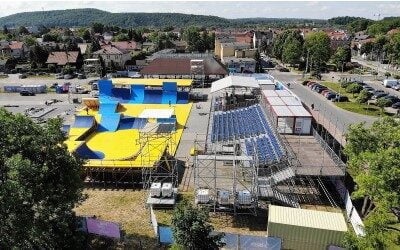 Kontenery Trybuna Stadion Sport