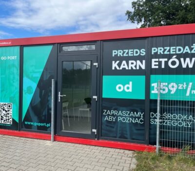 Kontener Biurowy Siłownia Kontenerowe biuro sprzedaży